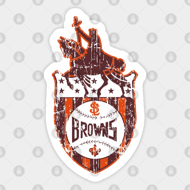 St. Louis Browns - Distressed Sticker by DistractedGeek